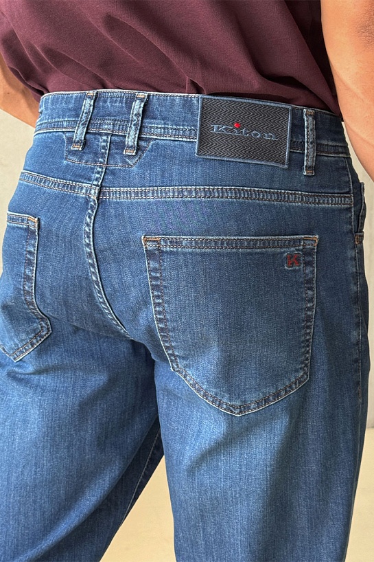Мужские синие джинсы Kiton premium