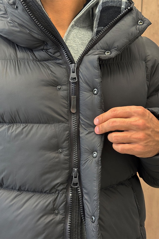 Серая куртка со съёмными рукавами Burberry Lockwell logo-patch