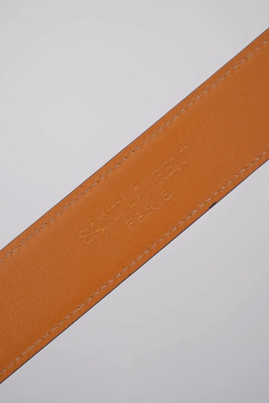 Кожаный ремень Yves Saint Laurent (ширина 3 см, длина 80 / 85 см)