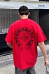 Красная оверсайз футболка Chrome Hearts Premium