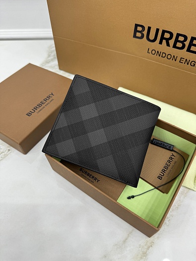 Кожаный кошелёк Burberry Premium 11x10 см   