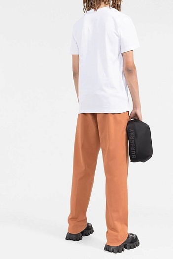 Белая оверсайз футболка Moschino logo-print   