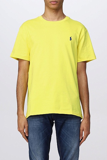 Жёлтая футболка Polo Ralph Lauren basic   