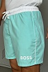Мужские бирюзовые шорты Hugo Boss logo-print