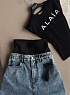 Женские синие джинсы Alaia
