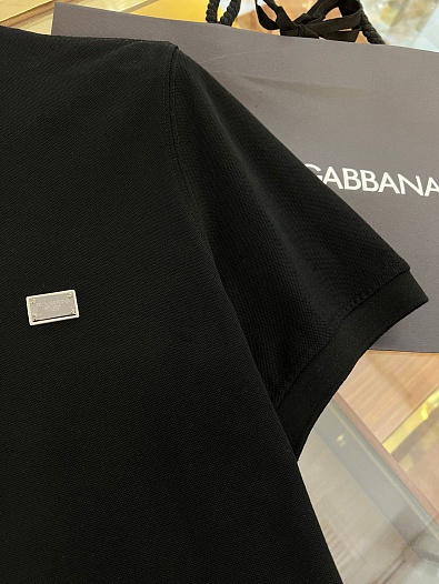 Мужское поло Dolce & Gabbana Premium - Black   