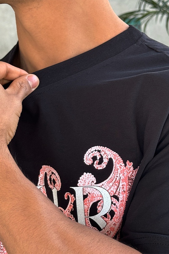 Чёрная оверсайз футболка Amiri