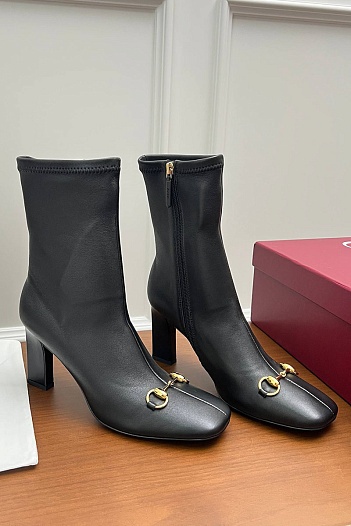 Женские кожаные сапоги Gucci Signora premium   