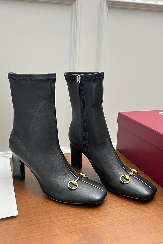 Женские кожаные сапоги Gucci Signora premium