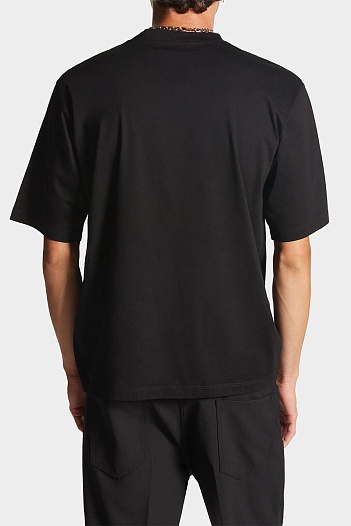 Мужская чёрная футболка Dsquared2 Pop '80s   