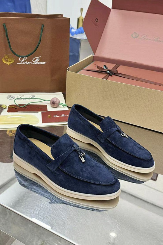 Женские замшевые лоферы Loro Piana Summer Charms Walk premium