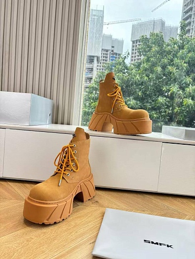 Женские замшевые ботинки на платформе SMFK premium   