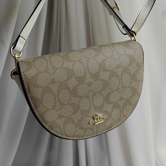 Кожаная сумка Coach 19x14 см