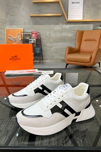 Мужские кроссовки Hermes - White   