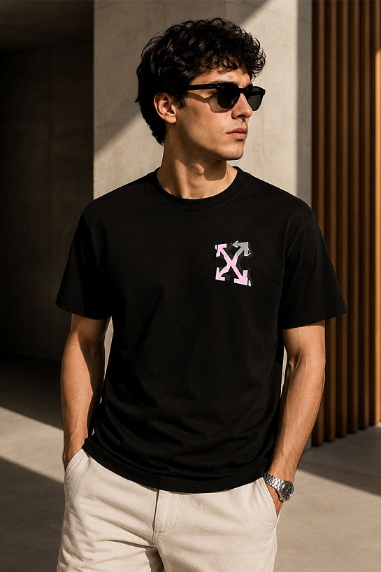 Чёрная футболка Off-White wizard-print