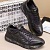 Кожаные кроссовки с мехом Premiata low-top - Black