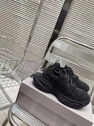 Женские кроссовки Balenciaga 3XL Rhinestones premium   