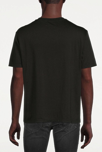 Чёрная оверсайз футболка Amiri Hibiscus Logo   