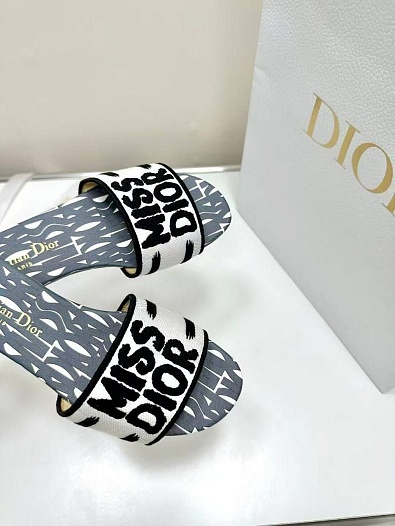 Женские шлёпанцы Dior Dway Premium - Navy   