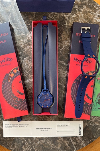 Часы Audemars Piguet × Swatch Royal Pop Orenji Hachi premium    