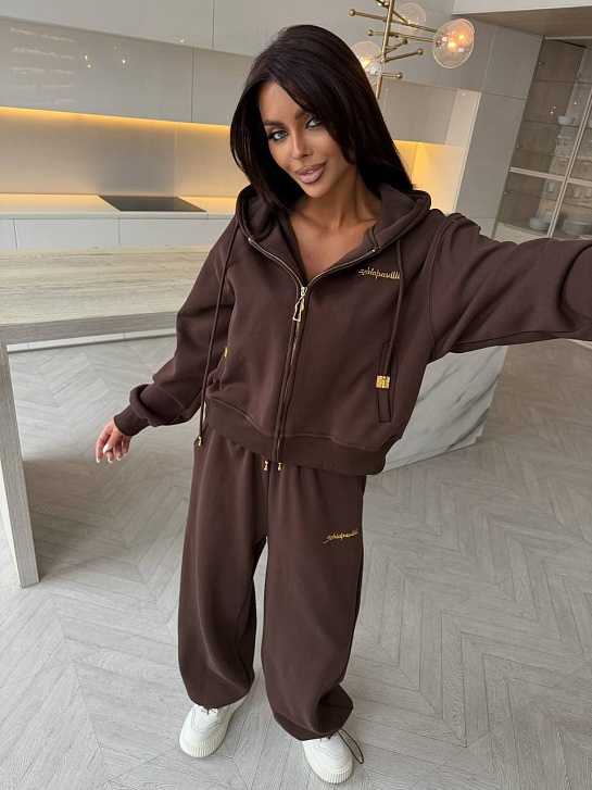 Женский утеплённый костюм с капюшоном Schiaparelli premium