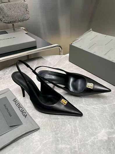 Женские кожаные туфли на каблуке Balenciaga premium   
