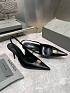 Женские кожаные туфли на каблуке Balenciaga premium