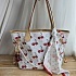 Кожаная сумка Louis Vuitton x Takashi Murakami Cherry Neverfull MM 32x28 см