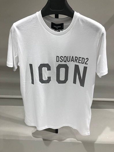 Мужская футболка Dsquared2 "ICON" - White   