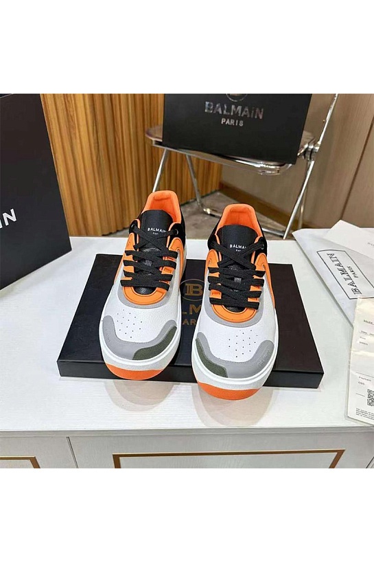 Кожаные кроссовки Balmain B-Skate Low-Top - Multicolor