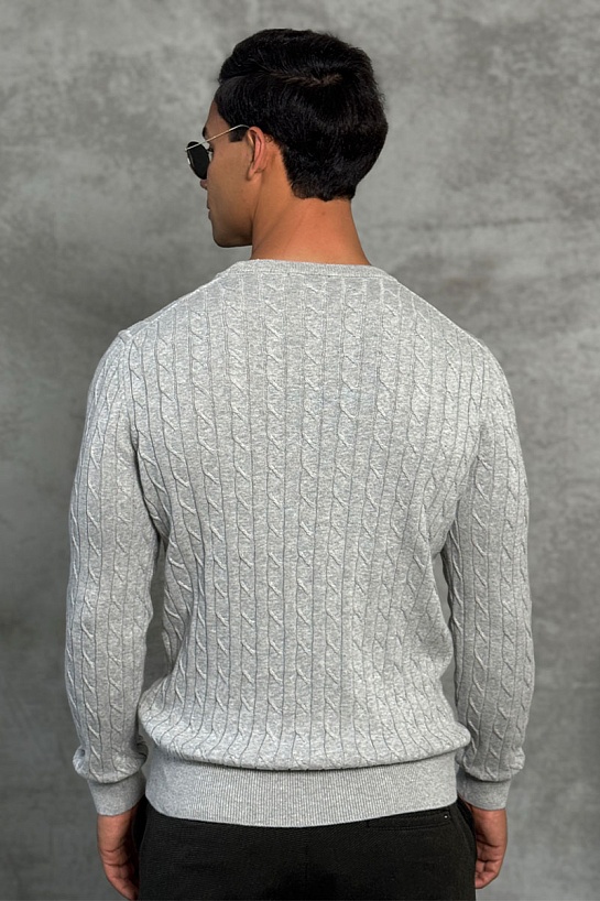 Мужской джемпер Polo Ralph Lauren cable-knit - Light Grey