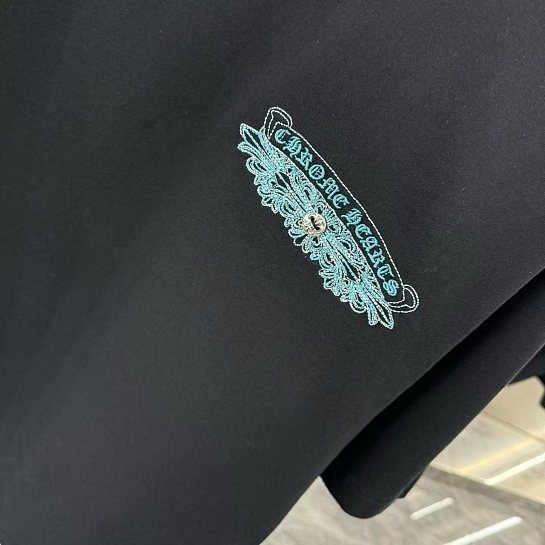 Чёрная оверсайз футболка Chrome Hearts Premium