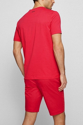 Мужская футболка Hugo Boss красного цвета   