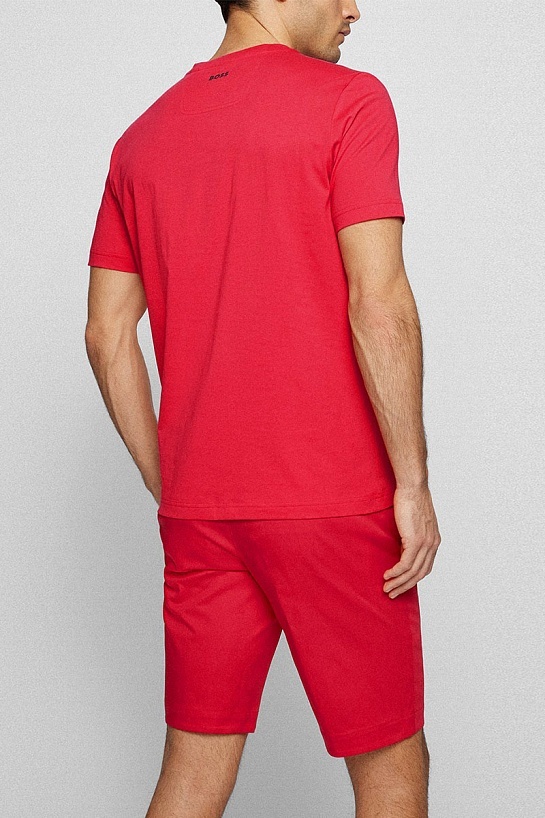 Мужская футболка Hugo Boss красного цвета