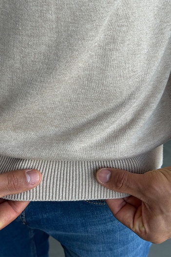 Кофта бежевого цвета Tommy Hilfiger quarter-zip   