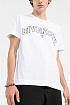 Белая футболка Givenchy College logo-embroidered