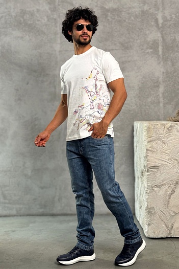 Мужская белая футболка Hermes   