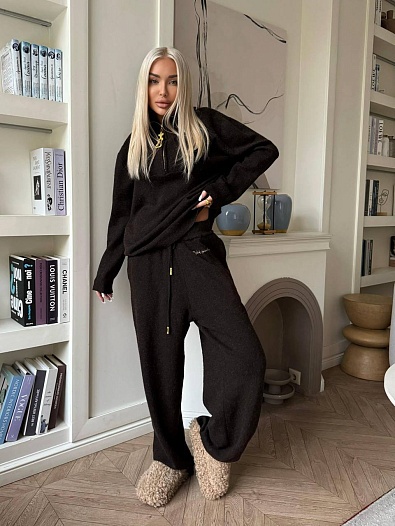 Женский трикотажный костюм Schiaparelli Premium - Brown   