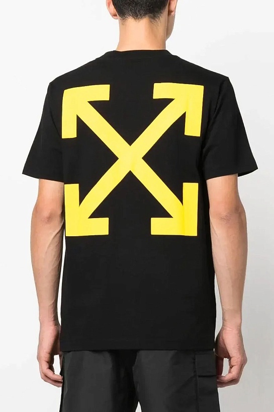 Чёрная оверсайз футболка Off-White Caravaggio Arrows
