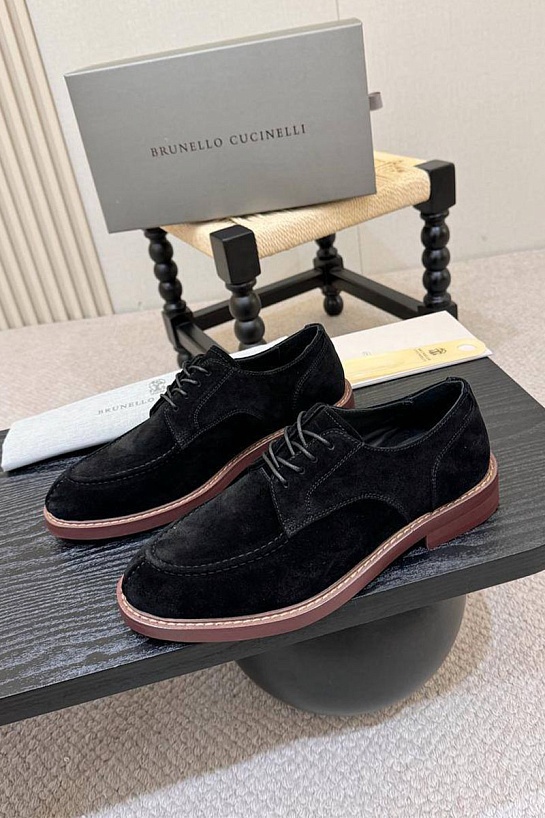Замшевые ботинки Brunello Cucinelli derby - Black
