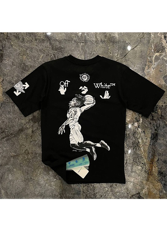 Чёрная оверсайз футболка  Air Jordan x Off-White