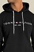Мужское чёрное худи Tommy Hilfiger
