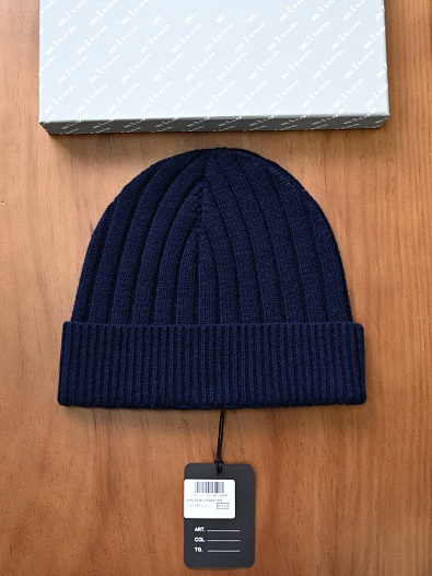 Кашемировая шапка Kiton premium - Dark Blue   