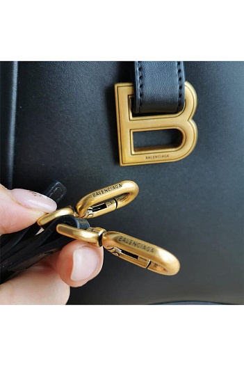 Кожаная сумка Balenciaga Frame S 29x18 см Black / Gold   