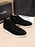 Замшевые лоферы с мехом Hugo Boss high-top - Black