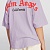 Фиолетовая оверсайз футболка Palm Angels logo-print
