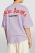Фиолетовая оверсайз футболка Palm Angels logo-print