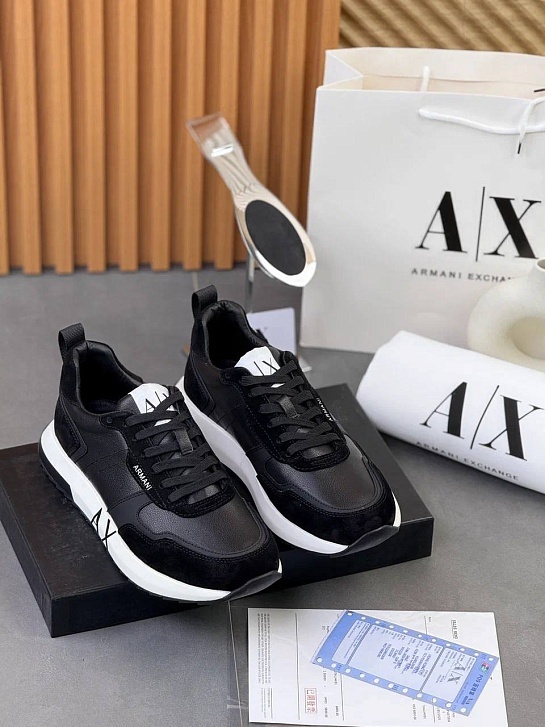 Мужские комбинированные кроссовки Armani Exchange