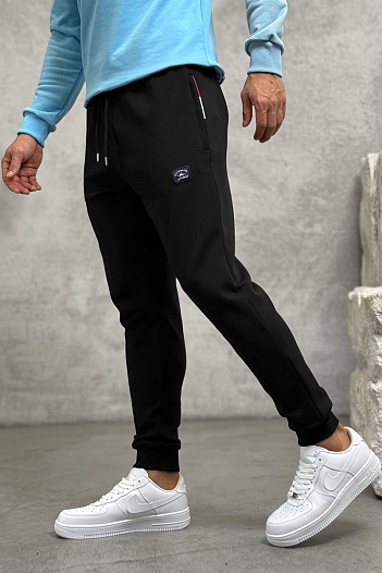 Чёрные спортивные штаны Paul & Shark logo-patch   