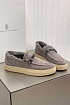 Женские замшевые лоферы с мехом Brunello Cucinelli Premium - Grey